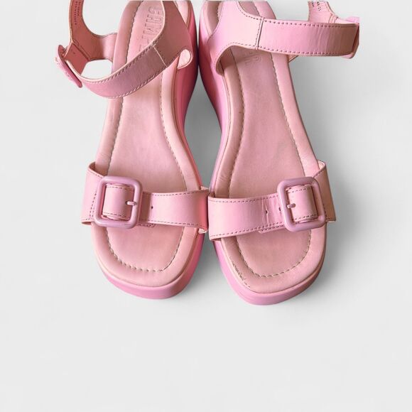 Camper Kaah Pink Slingback Wedge Sandals Women’s 7.5 US / 38 EU Chunky Heel - Picture 6 of 9